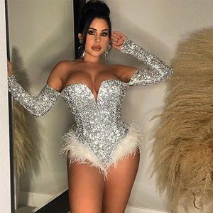 "Taylor Swift" sparkly sequin sexy bodysuit